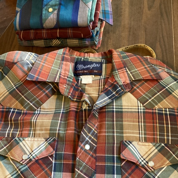 Men’s vintage Wrangler shirt sleeve Pearl snap shirt - Picture 6 of 6